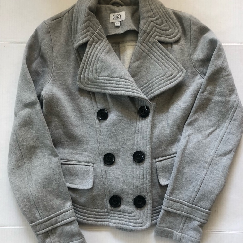 Suzy Shier Grey Jacket, Sz L